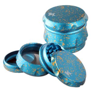 Black Leaf hliníkový grinder 63 mm (4 části) – tyrkysový