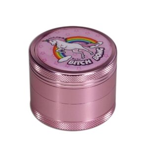 Black Leaf Bitch Bong grinder 50 mm (4 části) – růžový