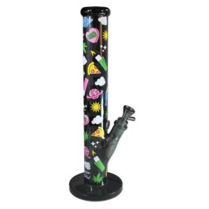 FIRE-FLOW™ X Black Leaf bong 420 pattern 40 cm